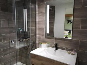 Ένα μπάνιο στο Chambre d'hôtes LES BRIMBELLES +32 φωτογραφίες