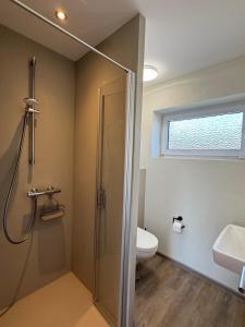 Et badeværelse på Hotel zwischen den Meeren