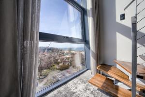 Balkón alebo terasa v ubytovaní ApartamentyPrzyMorzu Marine***** apartament dwupoziomowy z widokiem na morze