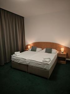 Postel nebo postele na pokoji v ubytování Hotel Legie