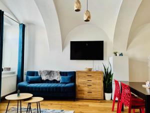 TV a/nebo společenská místnost v ubytování Apartmán CORA