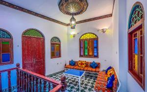 Uma área de estar em Tangiers Hostel