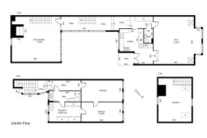 un plano de una casa en Luksusbolig ved Gråbrødretorv, en Copenhague
