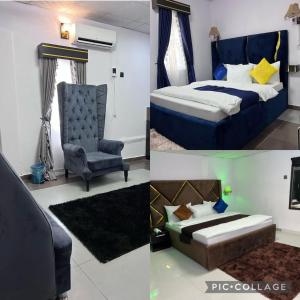 Ένα ή περισσότερα κρεβάτια σε δωμάτιο στο Glandov Suites