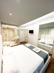 Ένα ή περισσότερα κρεβάτια σε δωμάτιο στο Room near pacha