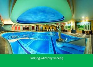 duży basen w pokoju hotelowym w obiekcie Papuga Park Hotel Wellness Marrakesz & SPA w Bielsku Białej