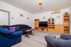Televízia a/alebo spoločenská miestnosť v ubytovaní Apartment Tus A2