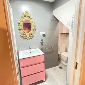 Et badeværelse på Habitación loft centro