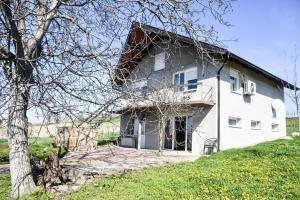 a white house on a hill with a tree at Dunja in Sivac +59 photos