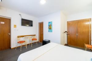 TV a/nebo společenská místnost v ubytování Hotel España