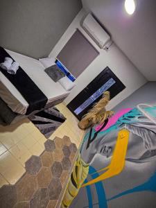 TV a/nebo společenská místnost v ubytování Urban Hostal Barrancabermeja