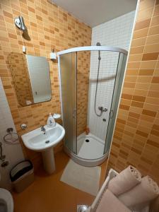 Koupelna v ubytování Apartments Bokan