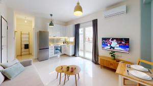 Η κουζίνα ή μικρή κουζίνα στο White Mint Apartment +6 φωτογραφίες