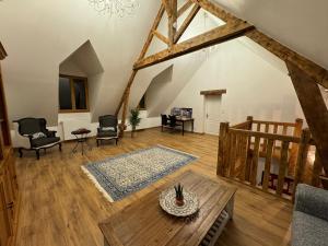 Posezení v ubytování Maison de vacances l'orée de Clénord