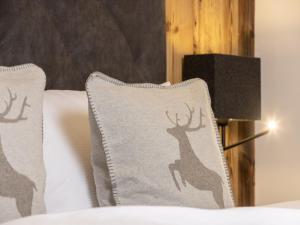 Postelja oz. postelje v sobi nastanitve Modernes Appartement am Wilden Kaiser