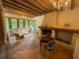 Posezení v ubytování Maison de vacances l'orée de Clénord