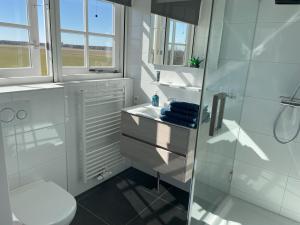 德科赫Landhuis Mariëtta的配有马桶、水槽和淋浴的浴室 更多37张照片