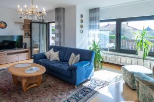 Χώρος καθιστικού στο Ferienwohnung Haus Siebenstern