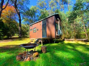 ToolangiCelestial Haven by Tiny Away的坐落在田野中间的小房子