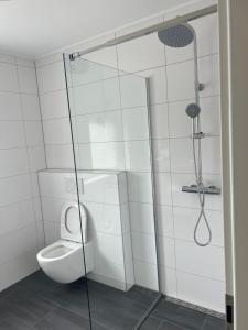 Koupelna v ubytování Arbeiter Monteur Wohnung