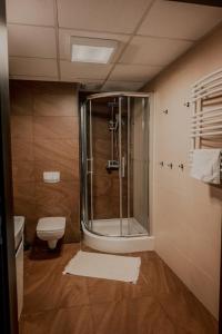Koupelna v ubytování Hotel Świt
