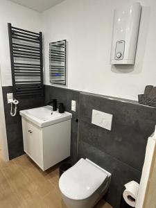 Ένα μπάνιο στο RheinSchatz Apartments 5