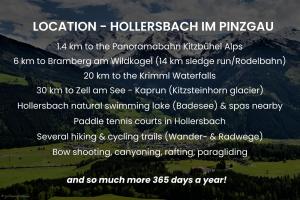 un folleto para un evento turístico en una cordillera en Ours Living Kitzbüheler Alpen - inkl Sauna, en Hollersbach im Pinzgau