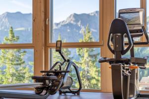Fitness centrum a/nebo fitness zařízení v ubytování Waldhotel Arosa