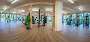 Fitness centrum a/nebo fitness zařízení v ubytování Waldhotel Arosa