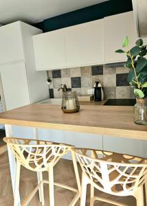 Η κουζίνα ή μικρή κουζίνα στο Appartement sur le Port de Meze