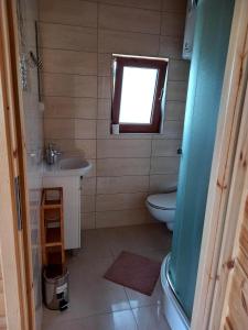 Koupelna v ubytování Domki na Górce w Bukowcu nad Soliną