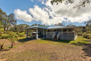 a mobile home with a gazebo at Fern Forest Hale in Volcano