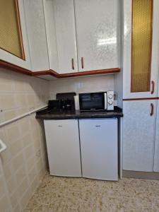 Η κουζίνα ή μικρή κουζίνα στο Mirador la Jardinera- céntrico con parking privado GRATIS