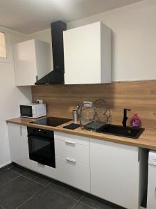 Kuchyň nebo kuchyňský kout v ubytování Elegant apartment + 15 fotografií