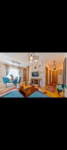 Postel nebo postele na pokoji v ubytování Blue Lux