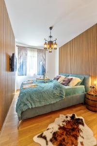 Postel nebo postele na pokoji v ubytování Blue Lux