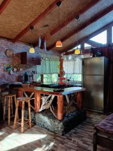 Η κουζίνα ή μικρή κουζίνα στο Brisas del llaima