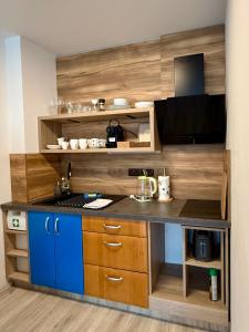 Kuchyň nebo kuchyňský kout v ubytování Apartments 1 Valečov-Zásadka 7