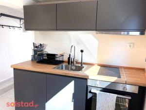 Kuchyň nebo kuchyňský kout v ubytování The Cheapest Flat in Town - By Solstad