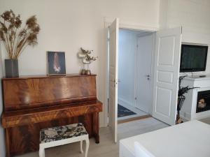 Postel nebo postele na pokoji v ubytování Nygård