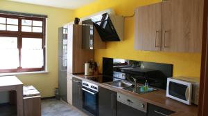 Kuchyň nebo kuchyňský kout v ubytování Ferienwohnung Gläser