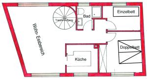 Grundriss der Unterkunft Ferienwohnung Aspisheim