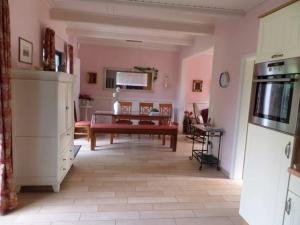 Kuchyň nebo kuchyňský kout v ubytování Christianshus Ferienhaus Vareler Hafen