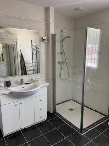 Koupelna v ubytování Grande Chambre meublee