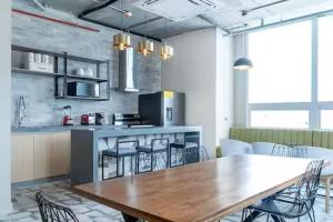 Kuchyň nebo kuchyňský kout v ubytování Opal-203 Condominio Confortable en Ecodistrito