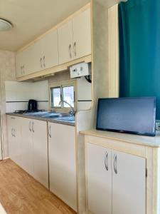 Η κουζίνα ή μικρή κουζίνα στο Mobilheim Na louce II +3 φωτογραφίες