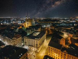 Linna Brno üldine vaade või majutusasutusest Grand Palace Brno pildistatud vaade