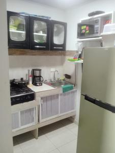 Kuchyň nebo kuchyňský kout v ubytování Hostel AC