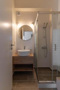 Koupelna v ubytování Istorima Guesthouse