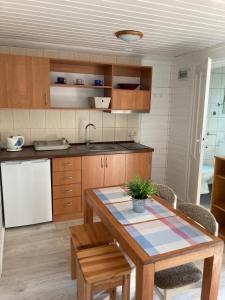 Dapur atau dapur kecil di Domki DOMINO
